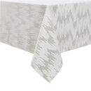 70"x108" White Dotted Gold Foil Print Tablecloth