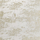 Folded 70" x 108" jacquard tablecloth with gold mosaic print displayed on a white background.