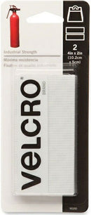 Velcro Heavy Duty 4"x2" 2 Strips White