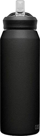 Black Camelbak Eddy+ 20oz insulated water bottle with a straw lid