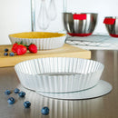 Fat Daddios Anodized Aluminum, Fluted Tart Pan Removable Bottom, 10 in x 2 in