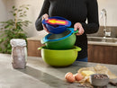 Joseph Joseph 40087 Nest 9 Nesting Bowls Set with Mixing Bowls Measuring Cups Sieve Colander, 9-Piece, Multicolored