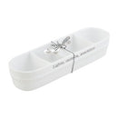 Mud Pie Circa 4 Section Tidbit, dish 4" x 14" | spoon 3 1/2", WHITE