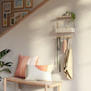 Umbra Estique Over-The-Door Multi-Use Organizer, W/Shelf, White