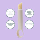 Chef'n ShroomBroom Mushroom Cleaning Brush and Corer, 5.38 inches, Taupe