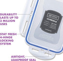 LocknLock Easy Essentials Food Storage lids/Airtight containers, BPA Free, Rectangle-12 oz-for Snacks, Clear