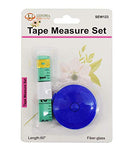 Uniware 2-Piece Tape Measure Set with Soft and Retractable Spring Tape Measure (60-Inch/1.5 Meter)
