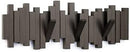 Umbra Sticks Multi Rack – Modern, Unique, Space-Saving Hanger with 5 Flip-Down Hooks for Hanging Coats, Scarves, Purses and More, Brown