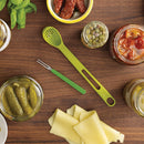 Joseph Joseph 10105 Scoop & Pick Jar Spoon and Fork Set, Green