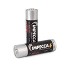 Two Impecca AAA 1.5V alkaline batteries in blister card packaging on a white background.