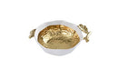 Pampa Bay Titanium-Plated Porcelain Pomegranate Bowl, 12 X 8.75 X 3.3in