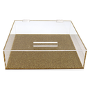 Square Lucite Matzah Box Gold