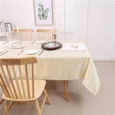 Gold slate jacquard tablecloth measuring 70 by 108 inches